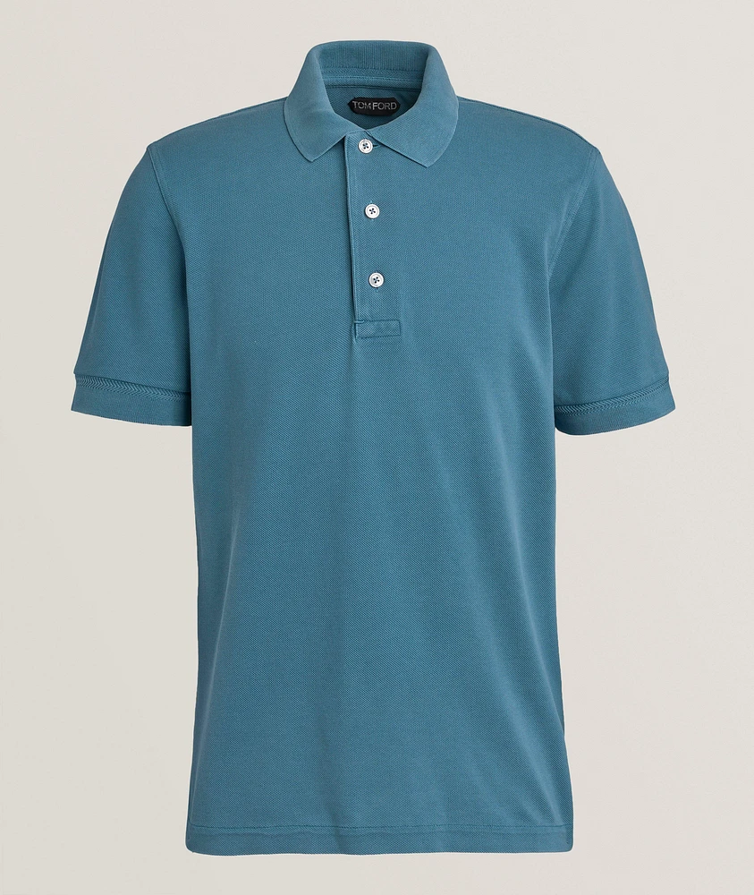 Lyocell-Cotton Piquet Polo