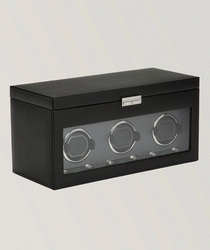 Triple Watch Winder with Storage