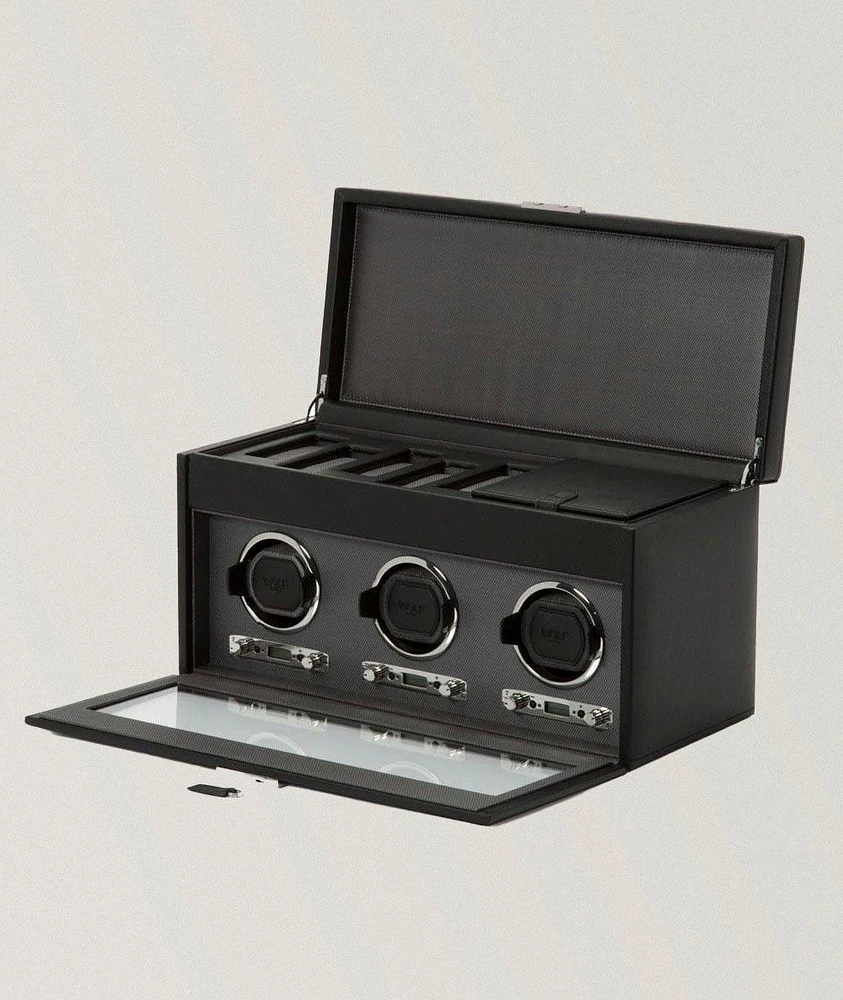 Triple Watch Winder with Storage