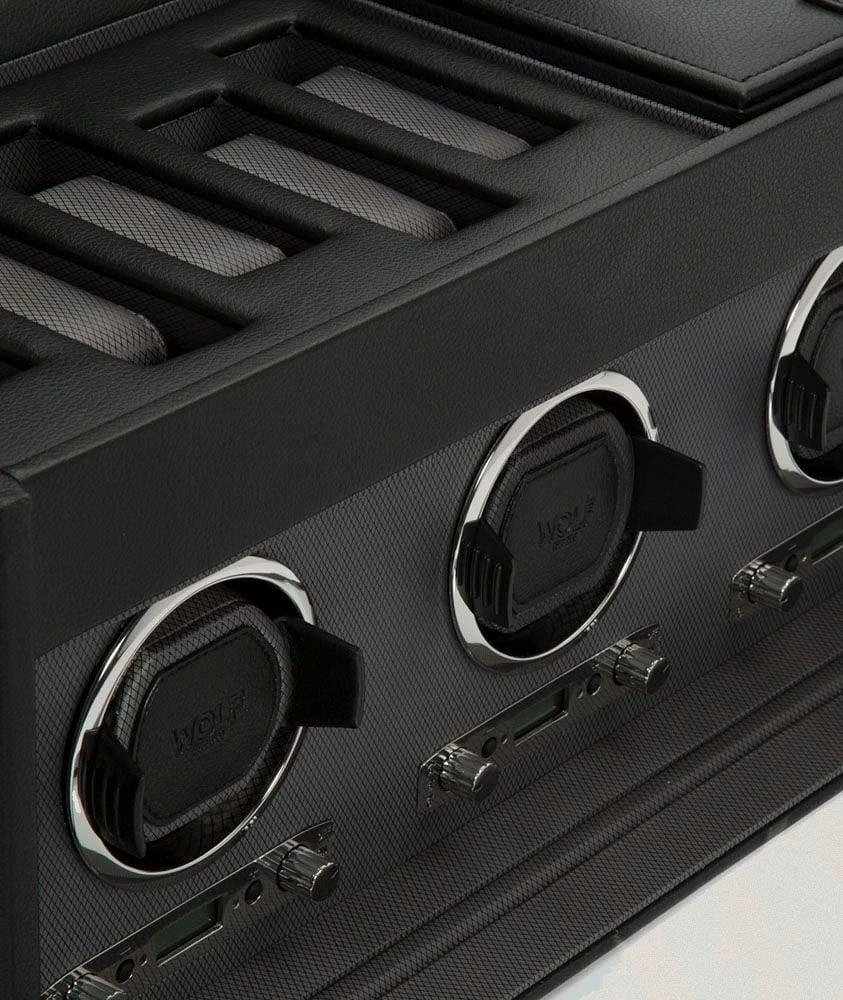 Triple Watch Winder with Storage