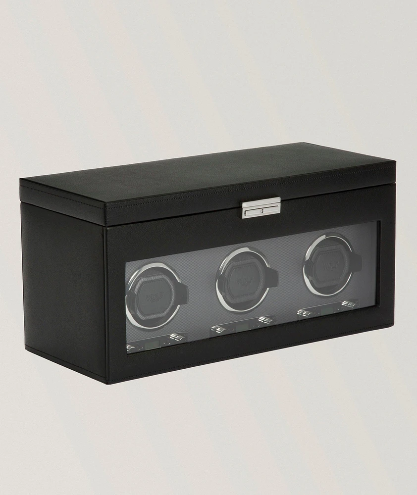 Triple Watch Winder with Storage