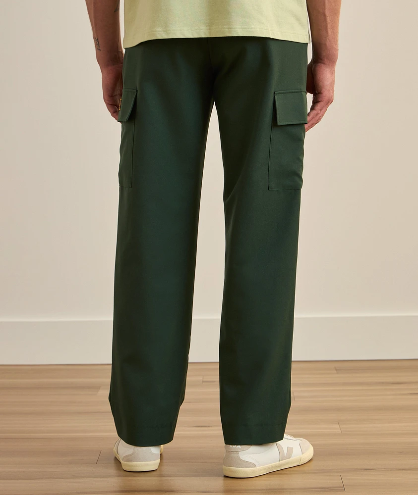 Wool-Blend Pleated Cargo Pants