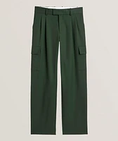 Wool-Blend Pleated Cargo Pants