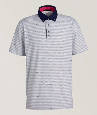 Wavy Stripe Performance Golf Polo