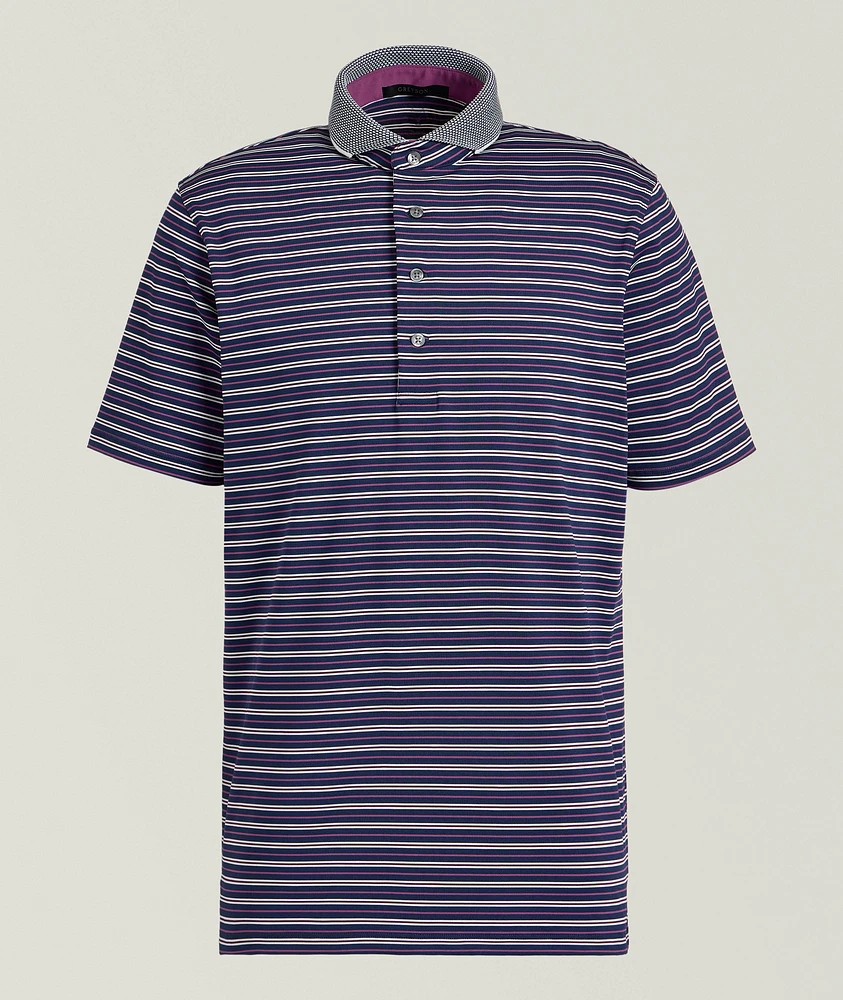 Moab Striped Technical-Stretch Polo