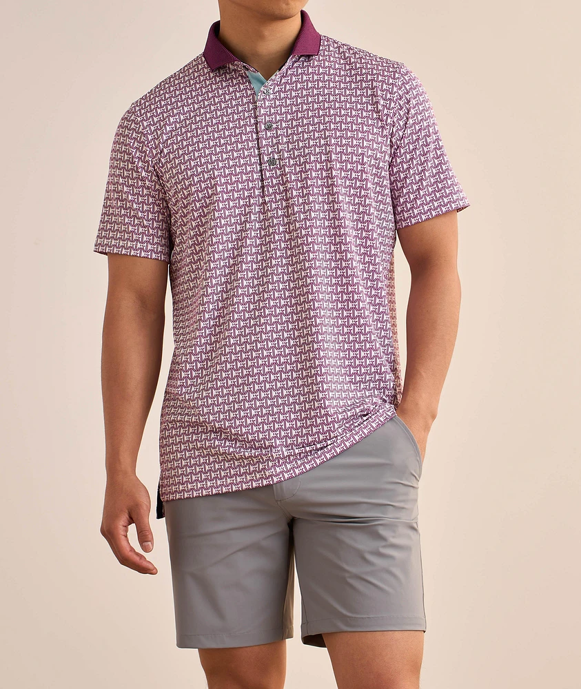 Monogram Technical-Stretch Polo