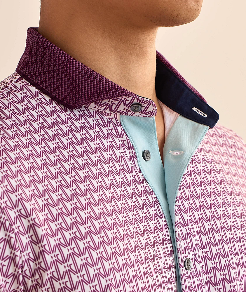 Monogram Technical-Stretch Polo