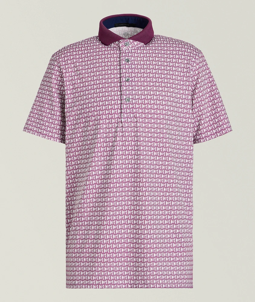 Monogram Technical-Stretch Polo