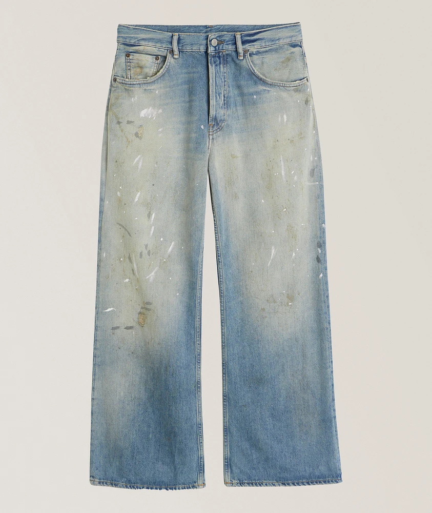 2021 Distressed Paint Splatter Jeans