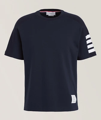 Four-Bar Cotton Knit T-Shirt
