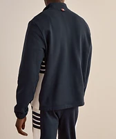 4-Bar Stripe Colourblock Half-Zip Sweater