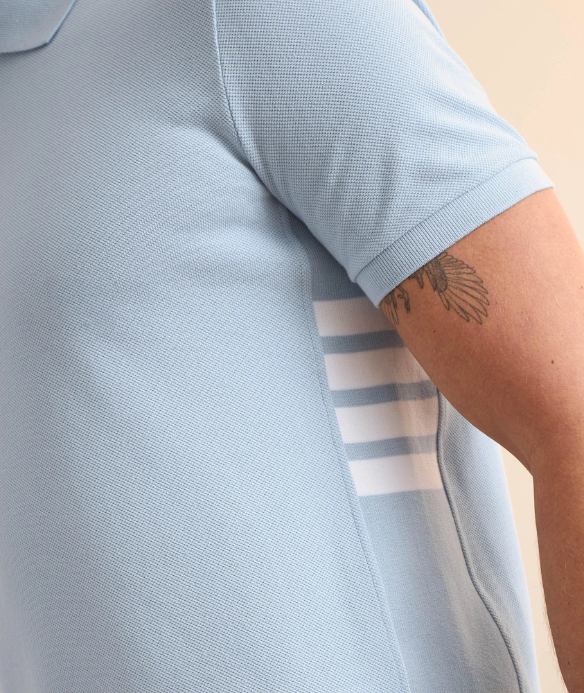 Four-Bar Cotton Piqué Knit Polo
