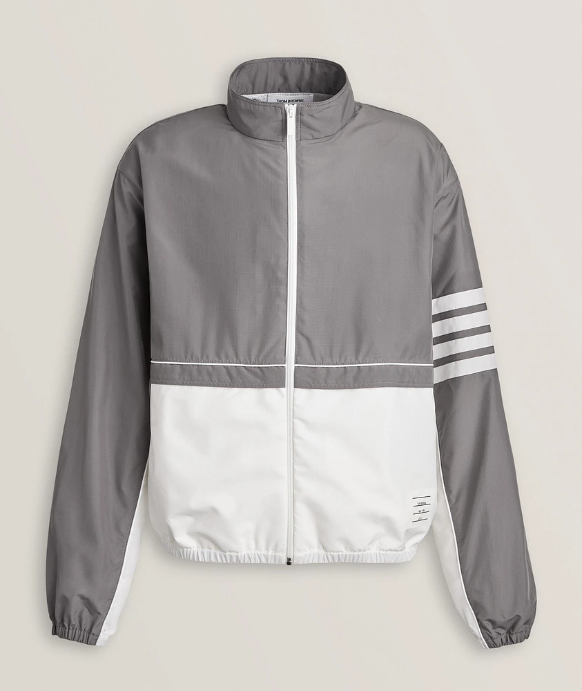 Colourblock 4-Bar Ripstop Windbreaker Jacket