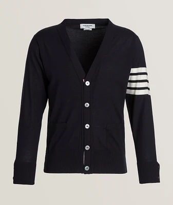 4-Bar Merino Wool Cardigan