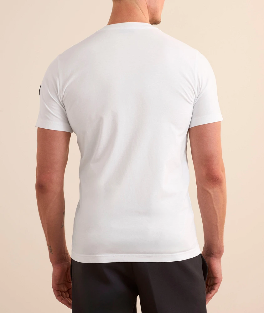 Vibrating Text Logo Cotton T-Shirt