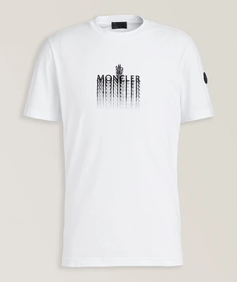 Vibrating Text Logo Cotton T-Shirt