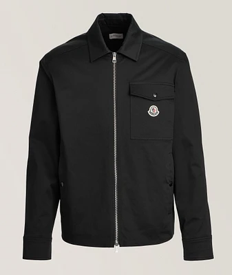 Stretch-Cotton Zip Overshirt