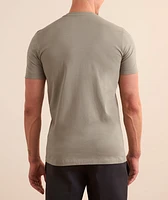 Flocked Text Logo Cotton T-Shirt