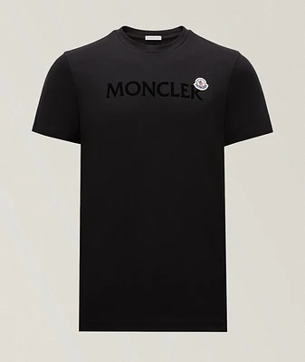 Flocked Logo Crewneck T-Shirt
