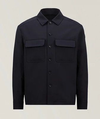 Wool-Blend Gabardine Overshirt
