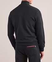 Tricolour-Trimmed Cotton Zip-Up Sweatshirt