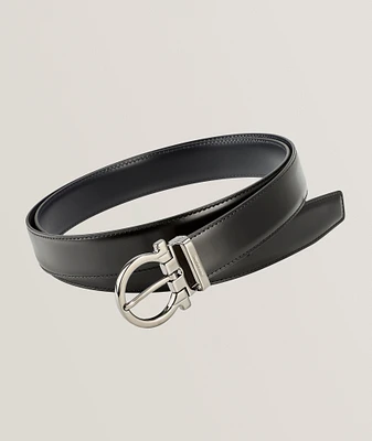 Reversible Gancini Leather Belt 