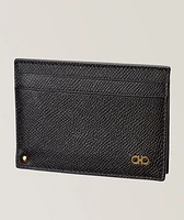 Micro-Gancio Grained Leather Cardholder
