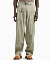 Viscose-Blend Belted Pants