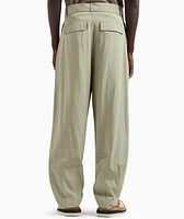 Viscose-Blend Belted Pants