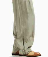 Viscose-Blend Belted Pants