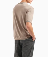 Plain Knit Short-Sleeve Sweater