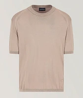 Plain Knit Short-Sleeve Sweater