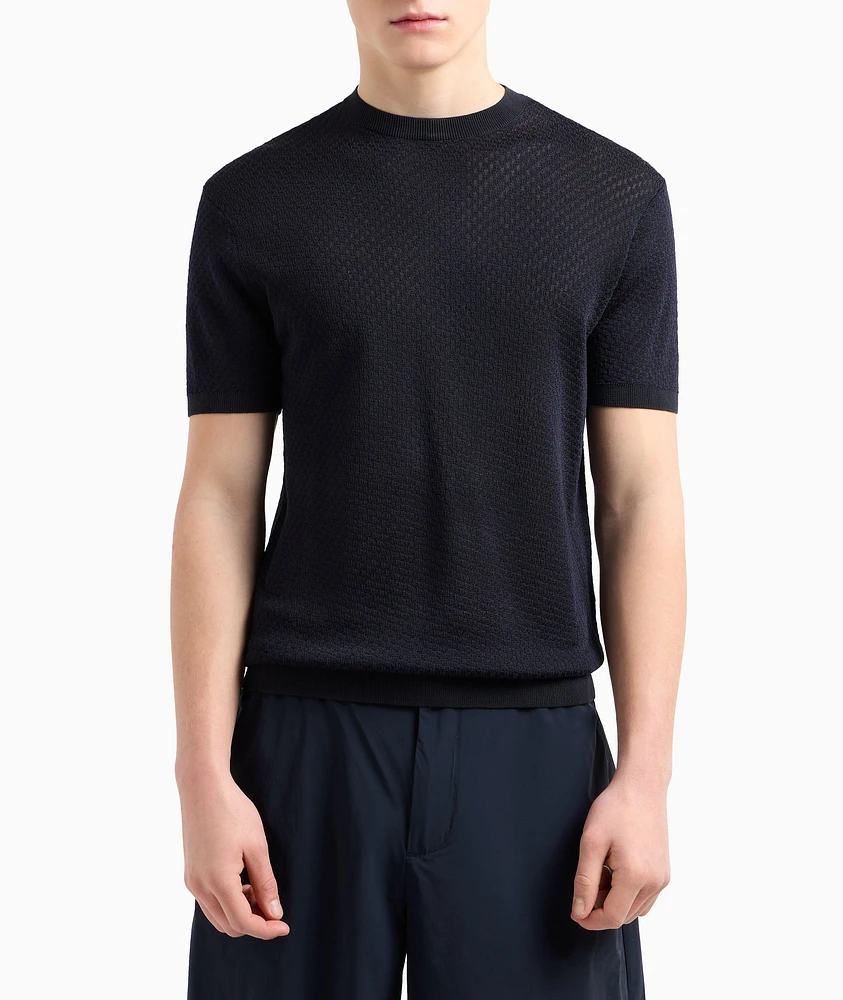 Jacquard Cotton-Blend Sweater