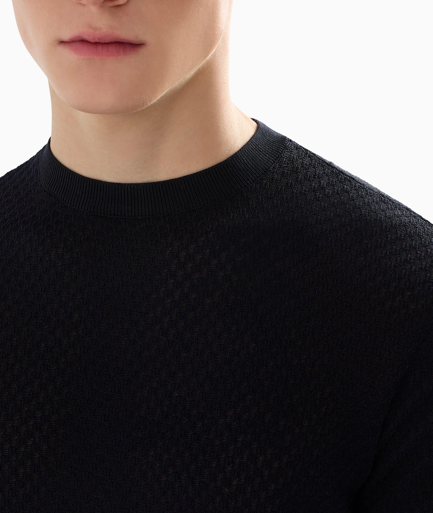Jacquard Cotton-Blend Sweater