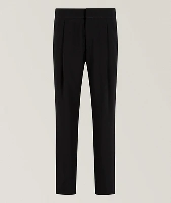 Technical Waffle Flat-Front Dress Pants