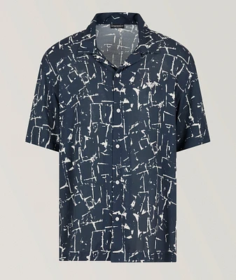 Abstract Print Camp Shirt