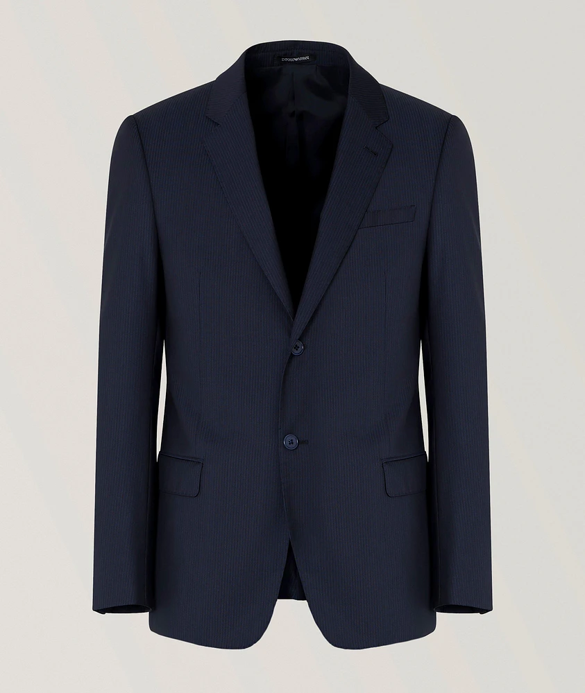 Pinstripe Virgin Wool Suit