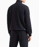 Textured Zip-Up Sweatshirt