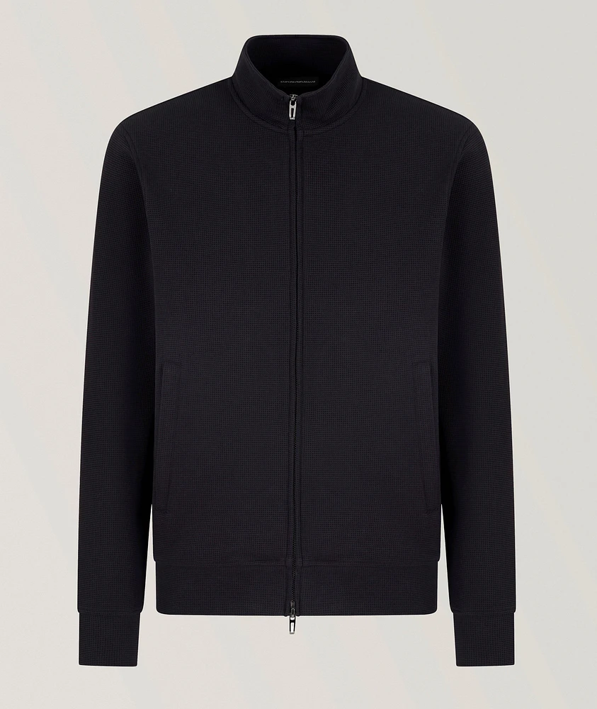 Textured Zip-Up Sweatshirt