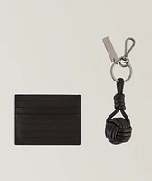 Two-Piece Nappa Leather Cardholder & Keyring Set