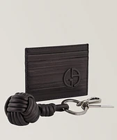 Two-Piece Nappa Leather Cardholder & Keyring Set