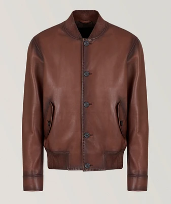 Nappa Leather Bomber Jacket