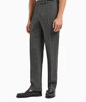 Textured Virgin Wool Trousers