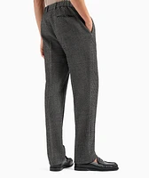 Textured Virgin Wool Trousers