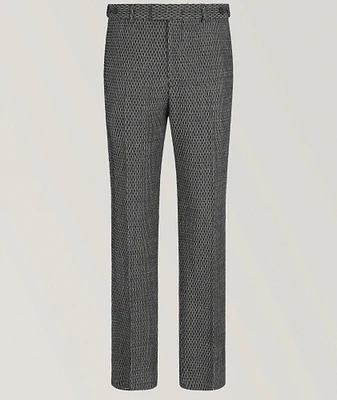 Textured Virgin Wool Trousers