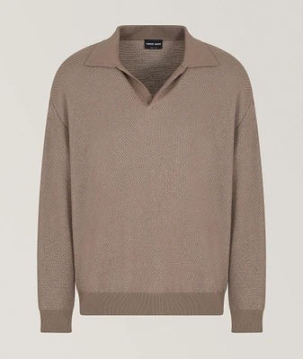 Micro-Jacquard Virgin Wool-Blend Sweater
