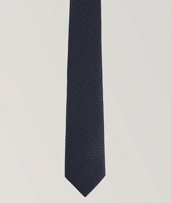 Jacquard Motif Silk Tie