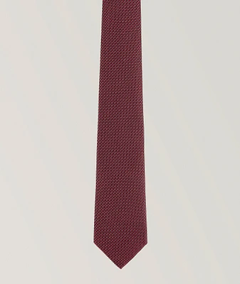 Geometric Jacquard Silk Tie