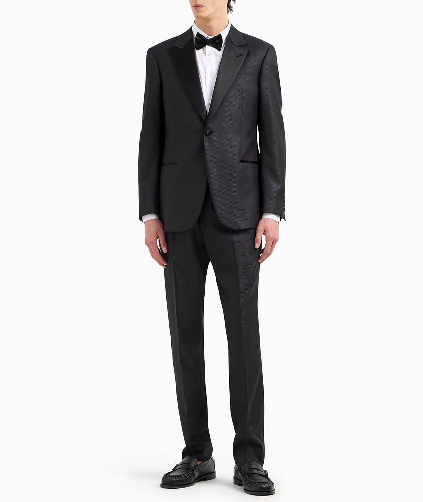 Peak Lapel Wool-Silk Tuxedo