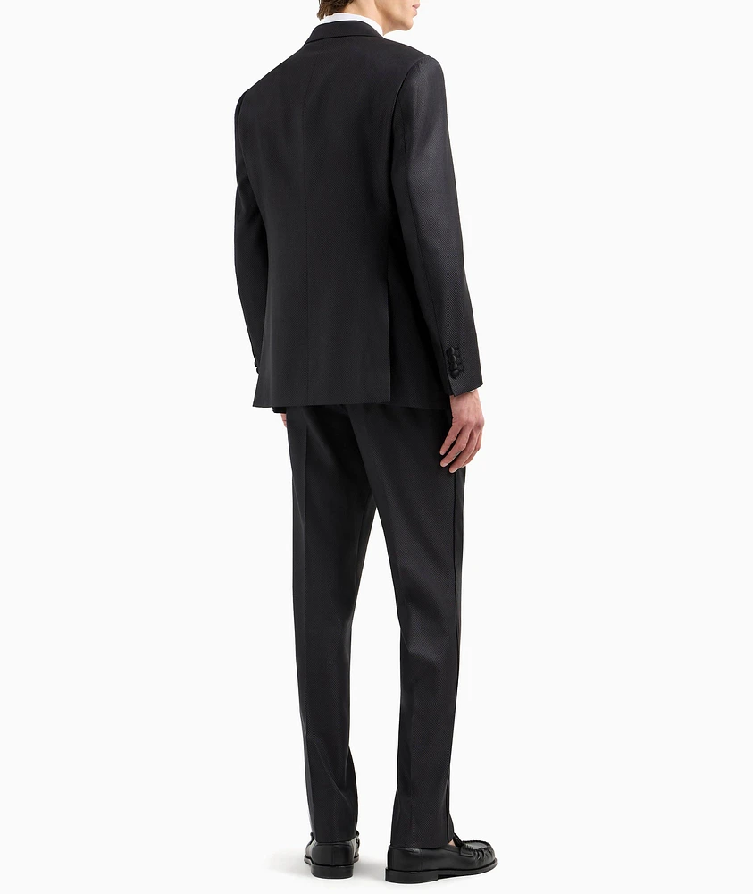 Peak Lapel Wool-Silk Tuxedo